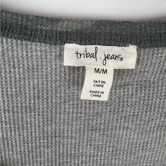 Tribal Women’s Grey Camo Long Sleeve Knee Length Dress Size M - Picture 4 of 5